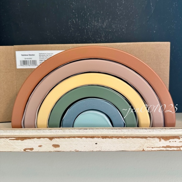 Toy Rainbow Wooden Block Stacker 6pc - Hearth & Hand Magnolia - Picture 4 of 6